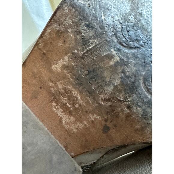 Free People Brayden Western Boots  Leather Pewter Tip Ivory Bone sz 39, Italy - Picture 3 of 13